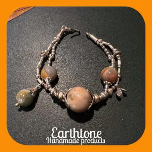 木化石自加設計純銀手鏈